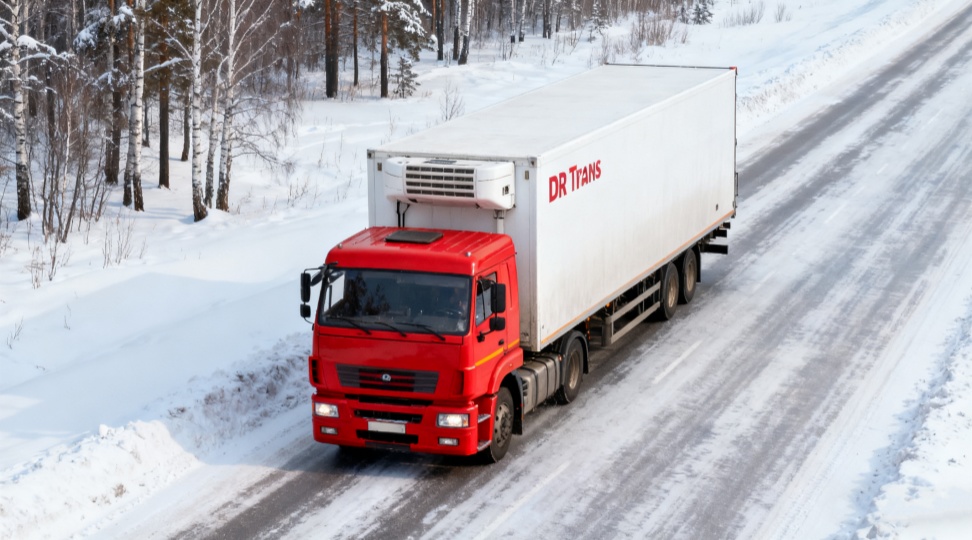 DR Trans cold chain transport DR Trans temperature-controlled truck on China to Russia route for climate controlled shipping