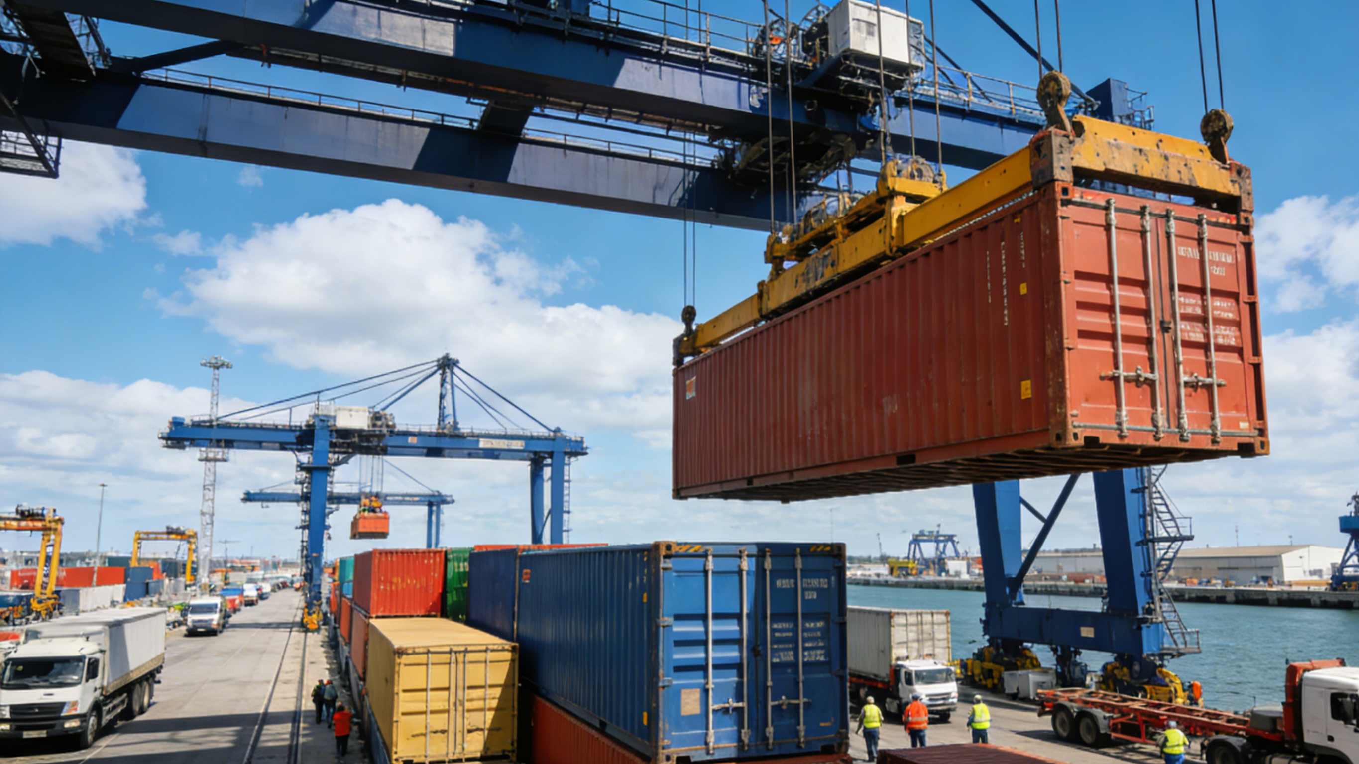 cif-how-it-works-isometric Isometric step-by-step diagram showing port-to-port CIF shipping process